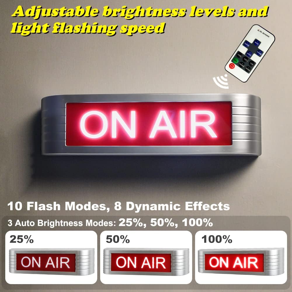 On Air Light Sign Aufnahme Studio Warnschild (Professionelles Studio, Radiosender Podcast, Aufnahmem