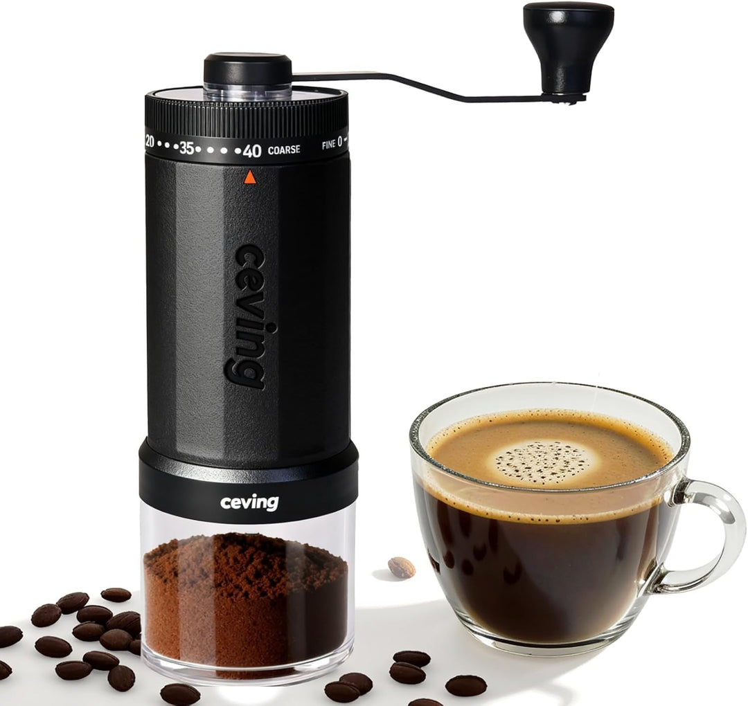Weltweit Erster Manueller Kaffeemahlwerk Mit 60g Grosser Kapazität, Tragbare Hand-Kaffeemühle Mit 40