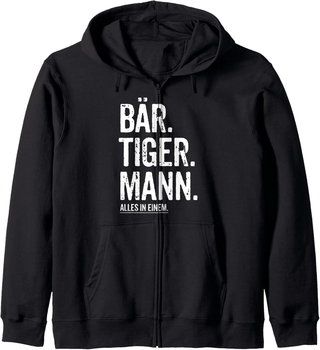 Papa Geschenk Bär Tiger Mann Bart Hipster Dad Beard Kapuzenjacke