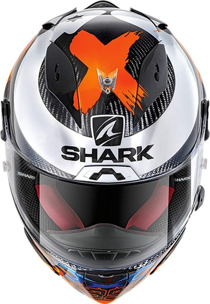 SHARK Herren NC Motorrad Helm, Schwarz/Rot/Blau, S