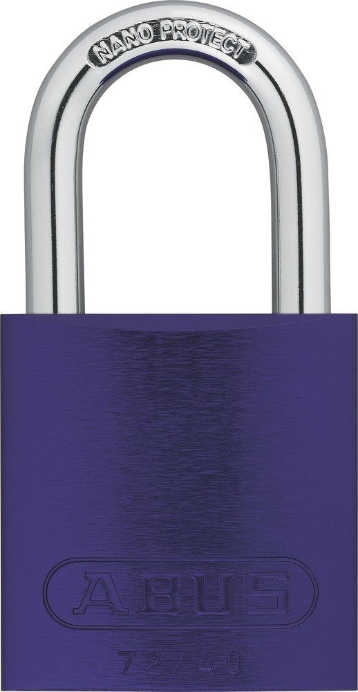 ABUS Aluminium-Vorhangschloss 72/40, lila, 43598, Lila