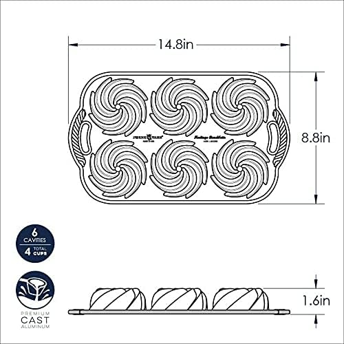 NordicWare Backform, Aluminium, 37,8 x 22,6 x 4,4 cm, 1 Einheiten (Farblich Sortiert)