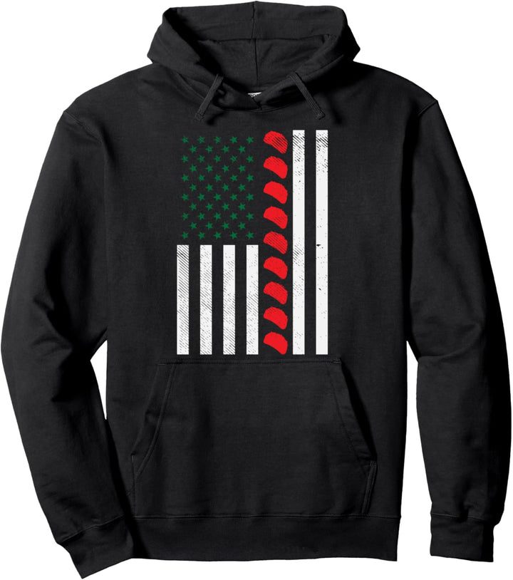 Mexican US Flag Tacos American Cinco De Mayo Patriotic Pullover Hoodie