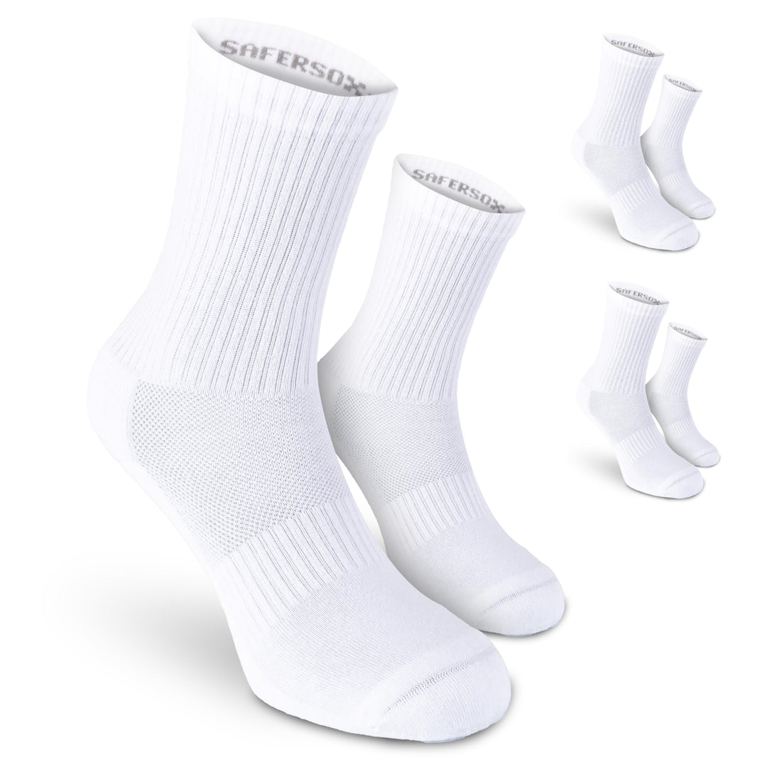 Safersox Sportsocken - Mückenschutz-Socken - in vielen Farben erhältlich! 43-46 3er Vorteilspack Wei