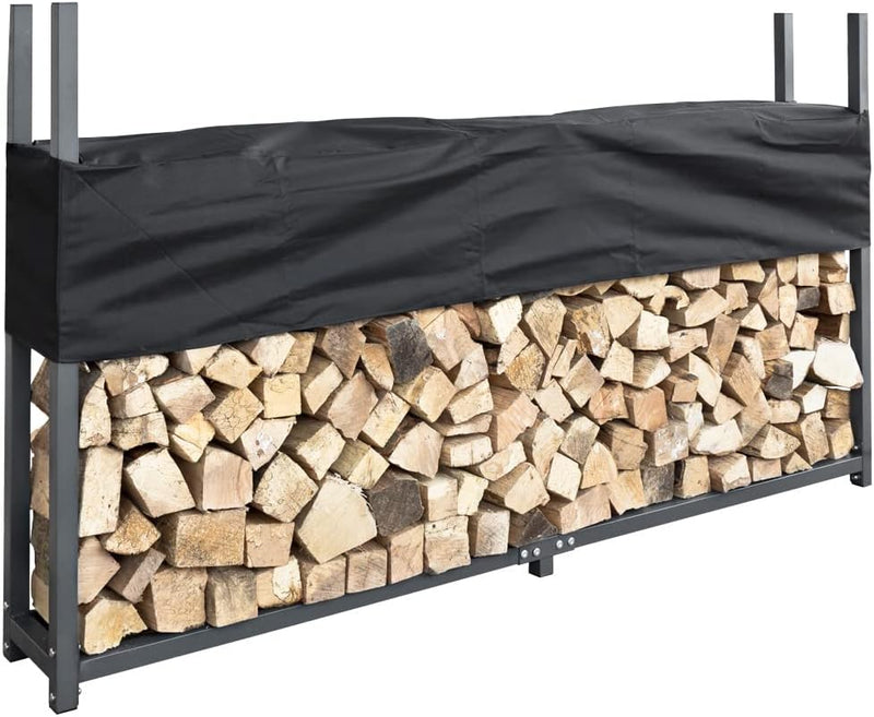 V2Aox Kaminholzregal Regal Aufbewahrung für Kaminholz Brennholz Holzunterstand Kaminholzständer Bren