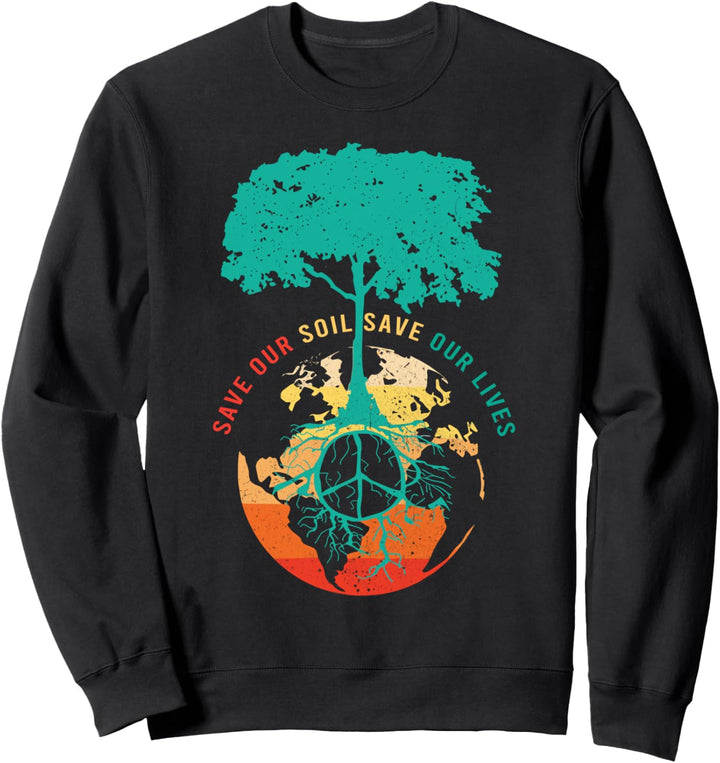 Save Our Soil Save Our Lives Hippie Design Support Sadhguru Sweatshirt