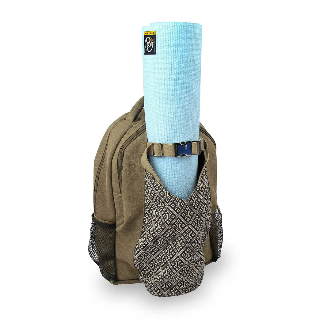 Yoga-Mad Rucksack für Yogamatte, Aussenrucksack aus Baumwolle, idealer Yogamatten-Tragetasche für Pe
