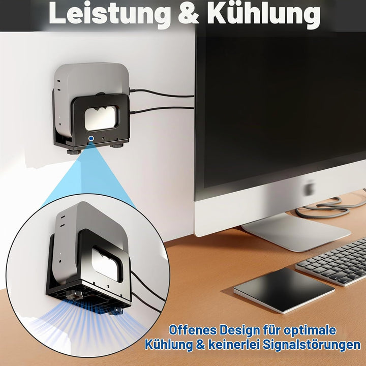 sciuU Universelle Verstellbare Wandhalterung für WLAN Router, TV Box &amp; Mini PC - VESA Halterung für