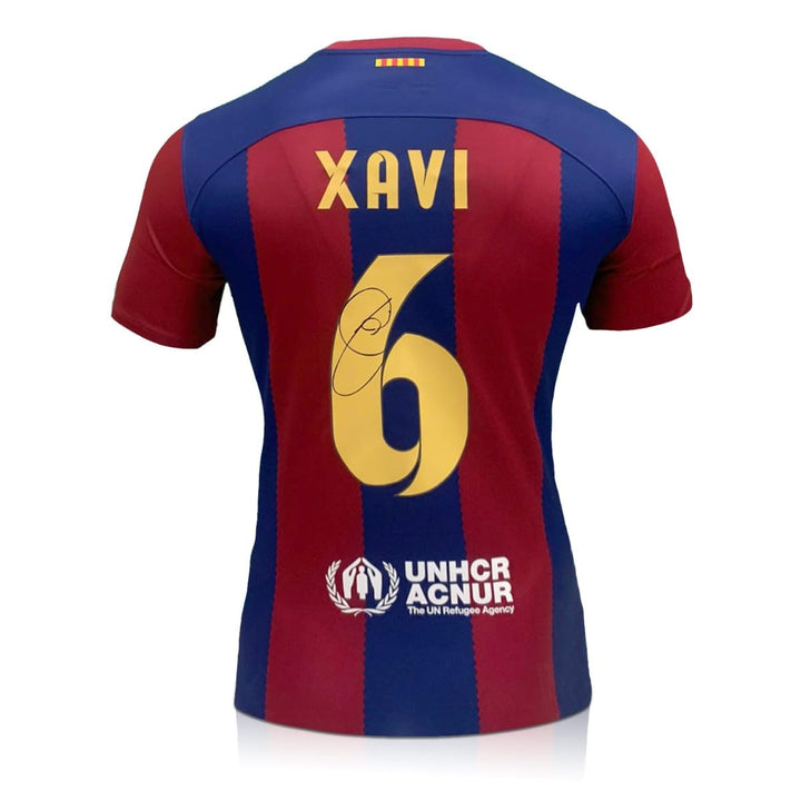 Barcleona-Trikot, signiert von Xavi Hernandez