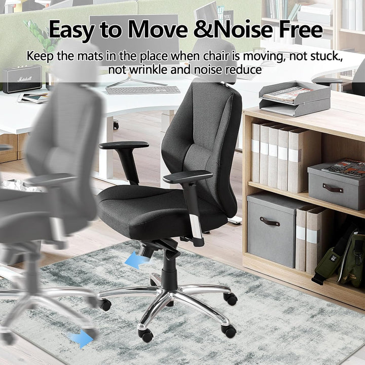 Famibay Bodenschutzmatte BüRostuhl 120x150cm Schreibtischstuhl Unterlage Grau Bodenmatte rutschfest