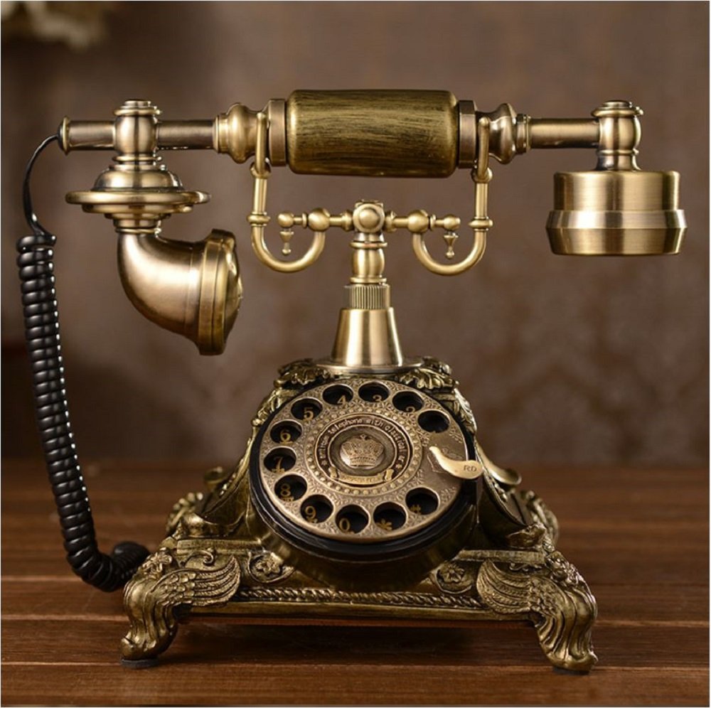 Harz Nachahmung Kupfer Vintage Style Rotary Retro altmodisches Rotary Dial Haus und Büro Telefon Tel