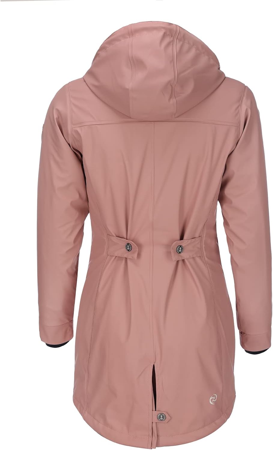 Dry Fashion Damen Regenmantel Malmö - Frauen Regenjacke Jacke mit Kapuze Lang Winddicht Wasserdicht