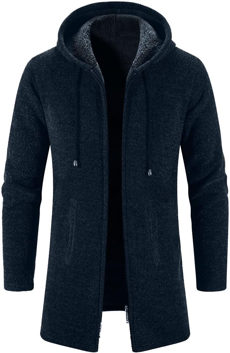 tsaChick Outdoor Jacken FüR Damen Lang Strickjacke für Herren Moderne Mode Herbst lang lässig solide