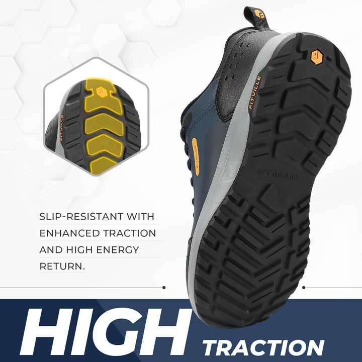 FitVille Extra Weit Wanderschuhe Herren Leicht Trekkingschuhe Wasserdicht Outdoor Schuhe Bequeme Lau