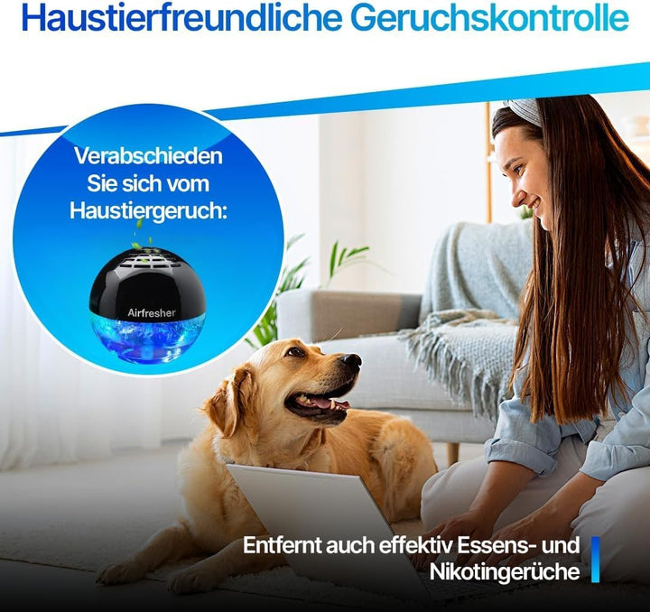 Aspira LURA Lufterfrischer mit Ionisator mit Orangen Öl, Airfresher Bowl Duftzerstäuber für bis zu 2
