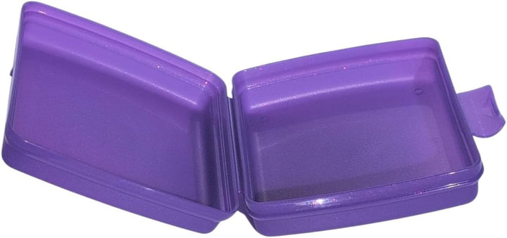 Tupperware Sandwich-Box Aufbewahrungsbox Brotdose quadratisch mit Scharnier und Verriegelung (lila D