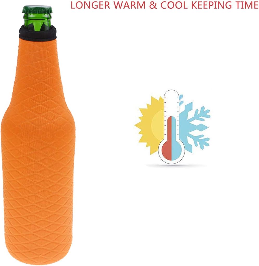 AF-WAN Neopren-Reissverschluss-Bierflaschen-Hülle, Bierflaschenhalter, 500 ml (Farbe 2)