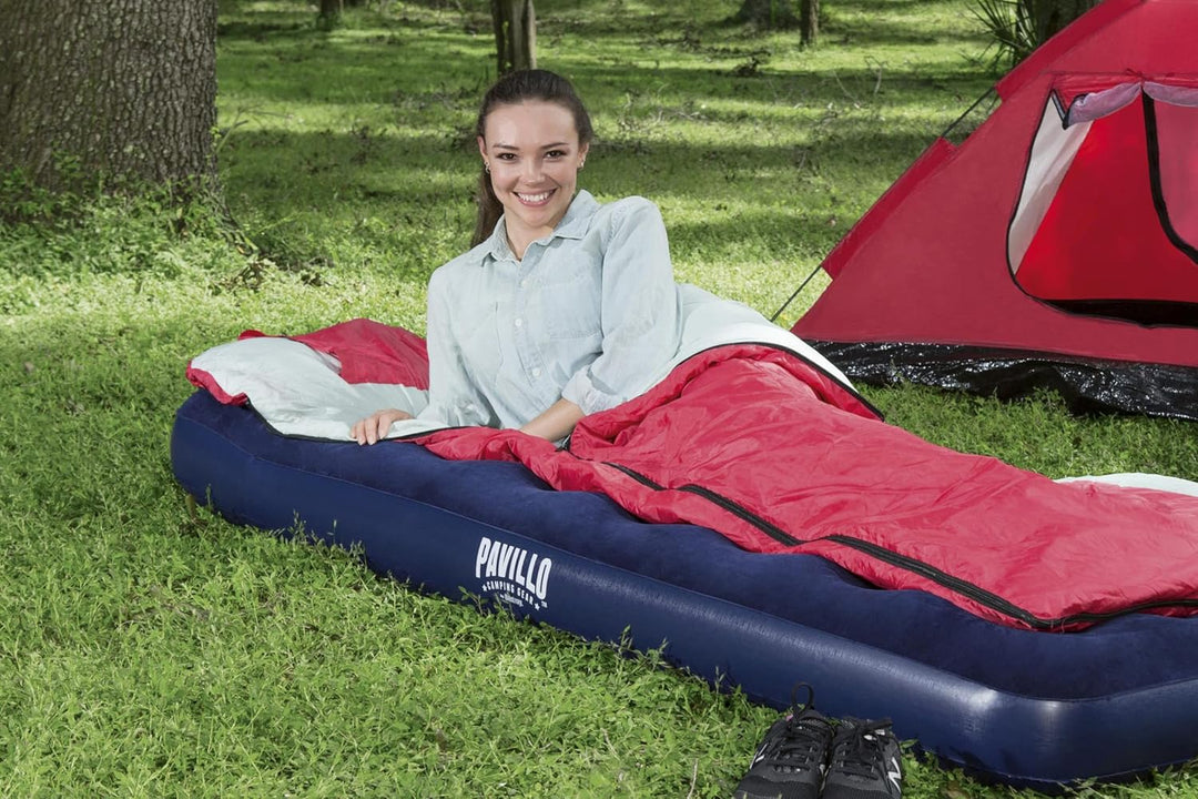Pavillo Luftmatratze Schnell Aufblasen Outdoor Camping Luftmatratze mit Eingebautem Kissen Blau Sing