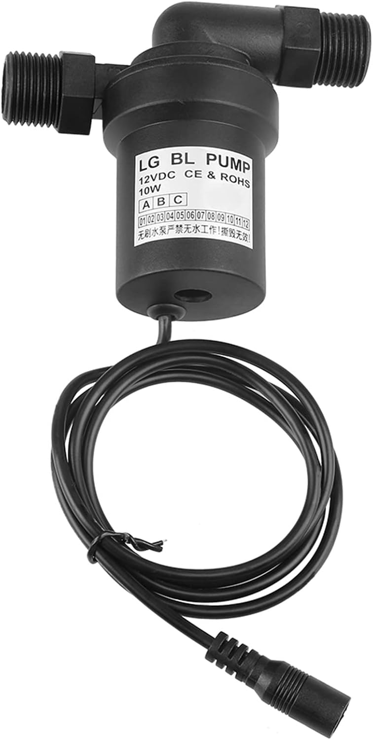 Wasserpumpe, DC 12V 10W Solar-Hochtemperatur-Wasserpumpe Mikropumpe Bürstenlose Solar-Warmwasserbere