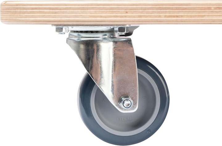 PUSHUPER Möbelroller – Robuster Transportroller aus Sperrholz, 200kg (Dunkel 200kg 2-Bremsen, 60 x 5