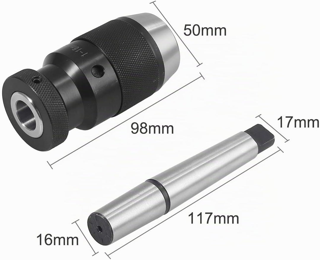 Bohaner MT2-B18 Selbstfestziehende schlüssellose Bohrfutter-Dorn für Drehmaschine, Spannzangenfutter