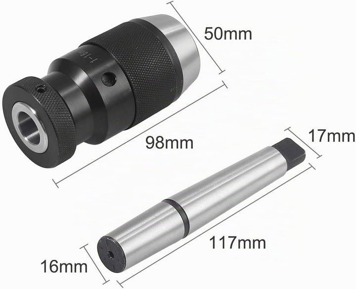Bohaner MT2-B18 Selbstfestziehende schlüssellose Bohrfutter-Dorn für Drehmaschine, Spannzangenfutter