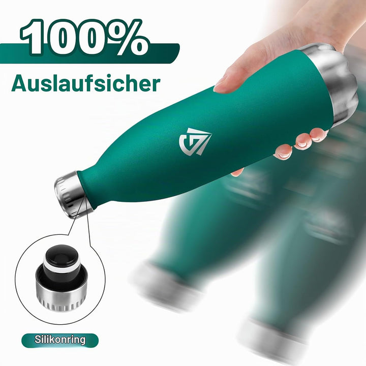 Thermosflasche1L, Trinkflasche Kohlensäure Geeignet, Thermosflasche Auslaufsicher, Isolierflasche BP