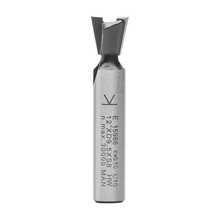 ENT 15988 Gratfräser HW, Schaft (S) 8 mm, Durchmesser (D) 9,5 mm, NL 9,5 mm, E 12°, SL 32 mm, ohne V