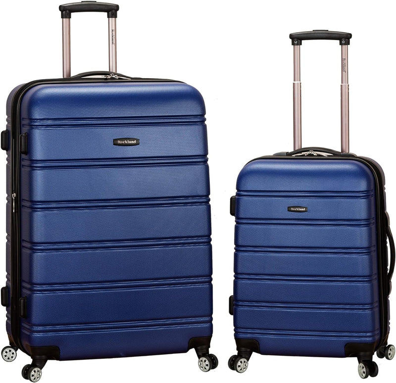 Rockland Melbourne Hardside Erweiterbares Spinner-Rad Gepäck, blau, 2-Piece Set (20/28), Melbourne H