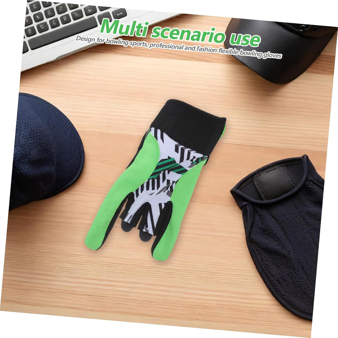 LIOOBO 1 Paar Bowlinghandschuhe mit Fingern Bowling-Stützhandschuh Männer Bowling-Handschuhe Billard