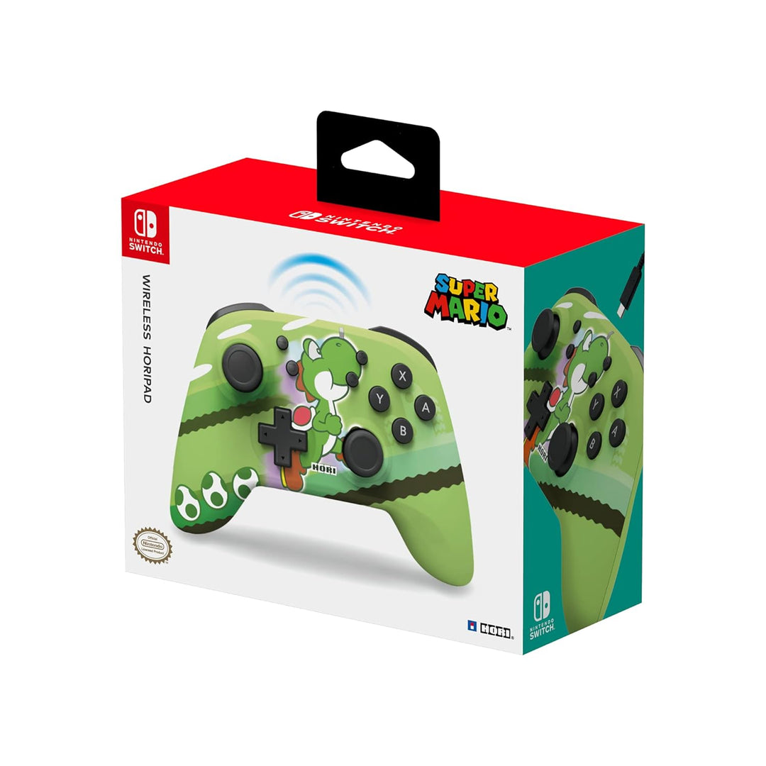 HORI Kabelloses Horipad (Super Mario - Yoshi) Controller für Nintendo Switch - Offiziell Lizenziert