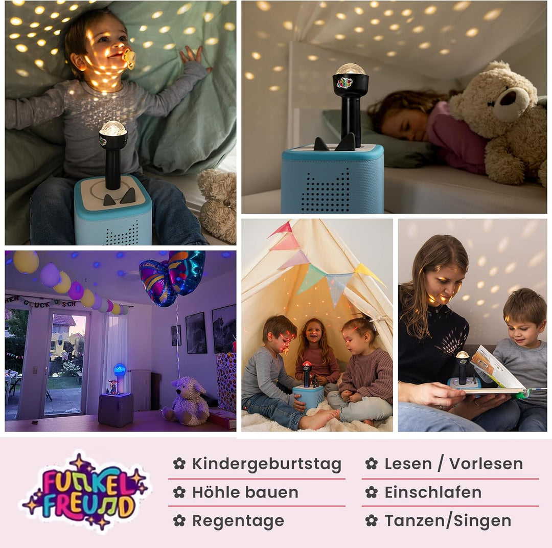 LED Licht für die Toniebox musikgesteuert | Kinderdisco & Nachtlicht | Kompatibel mit Toniebox 1 & 2