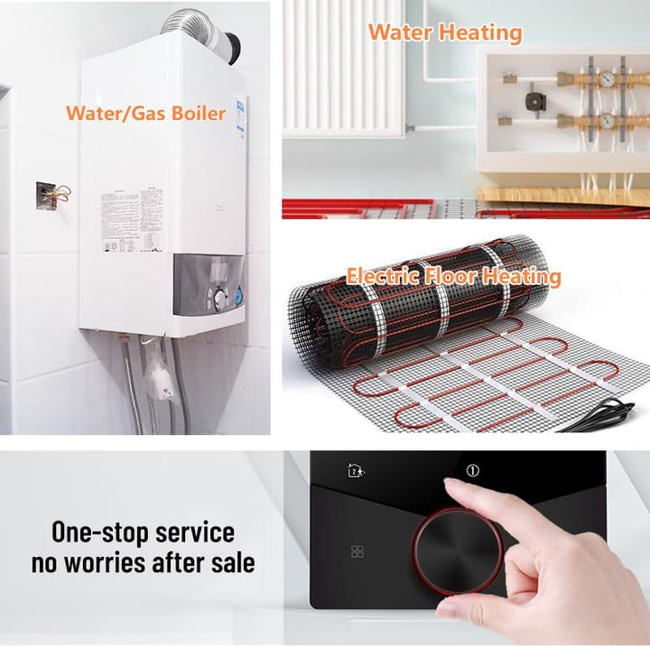 MincoHome Smart Knob Thermostat for Underfloor Electric Heating/Gas Boilers, Remote Voice Control Pr