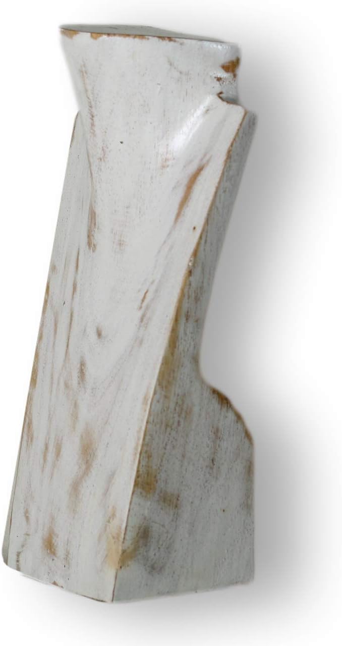 ART-CRAFT Schmuckständer Kettendisplay Schmuckbüste aus Holz White-wash 20 cm Weiss 20cm, Weiss 20cm