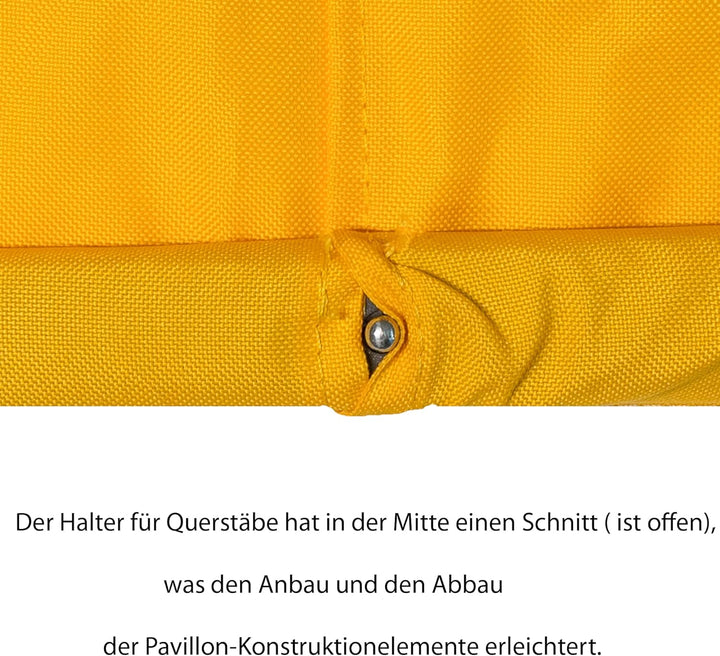 SILUK freigarten.de Ersatzdach für Pavillon 3x3 Meter Wasserdicht Terrassenüberdachung mit Schiebeda