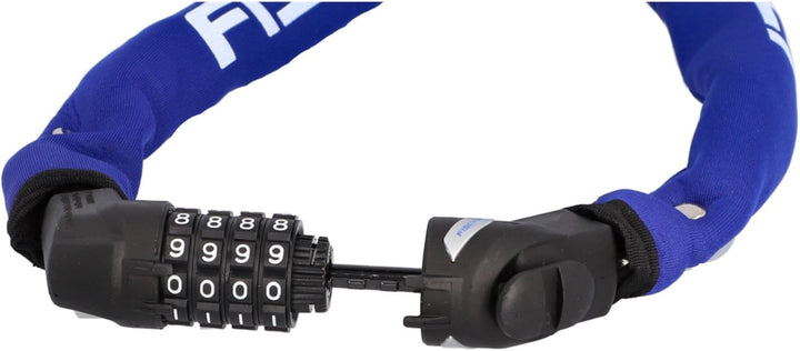 FISCHER Fahrradschloss, Kettenschloss Neopren mit Zahlenschloss, hohe Sicherheit für Fahrräder und E