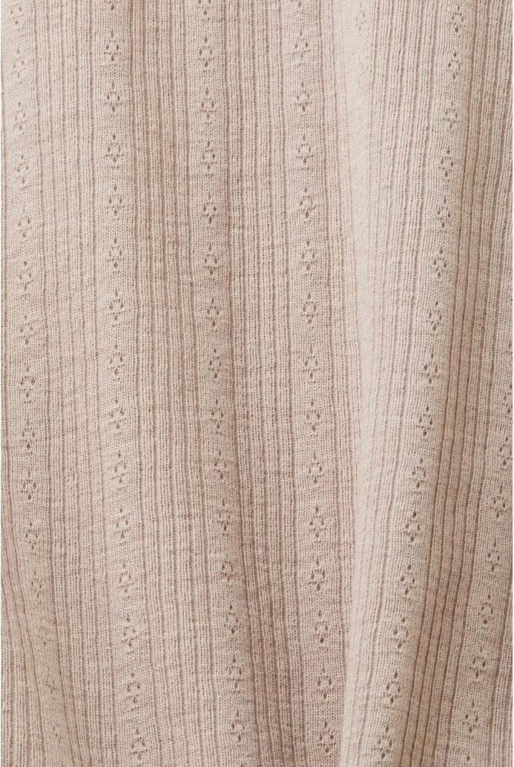 ESPRIT Longsleeve im Pointelle-Design XXS Light Taupe, XXS Light Taupe