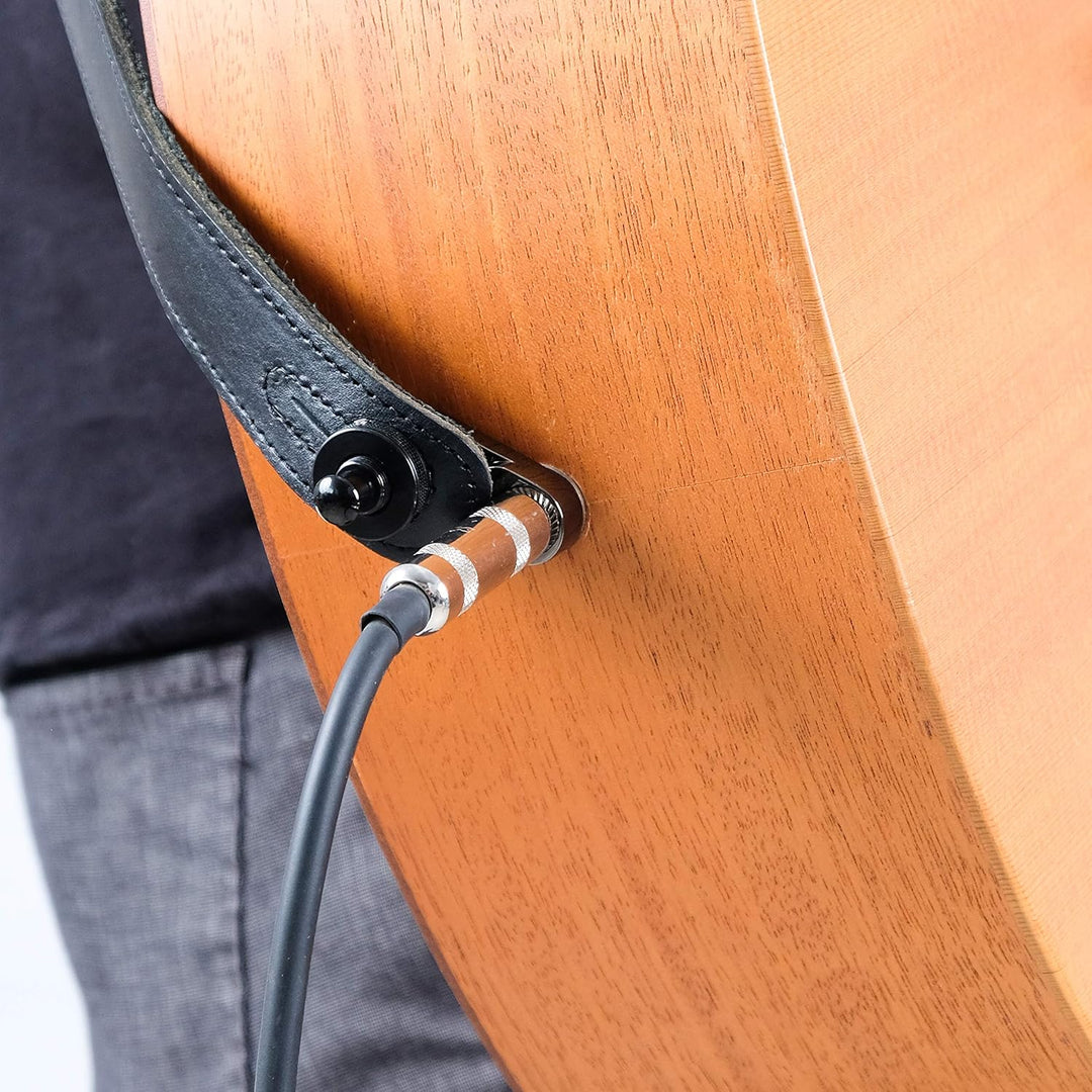 MusicNomad MN270 Acousti-Lok Strap Lock Adapter for Standard Output Jacks for Acoustic Guitars, Stan