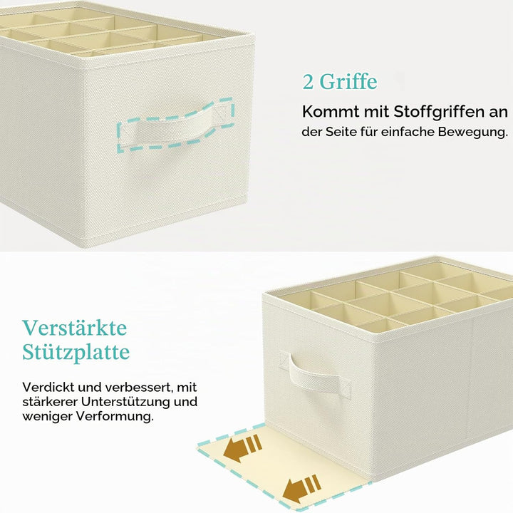 2 Stück Schuhorganizer für Closet, Grosse Schuhaufbewahrung Platzsparend Passt 12-24 Paare, Faltbare
