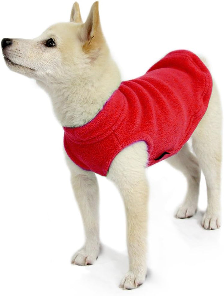 Gooby - Stretch Fleece Weste Pullover Fleece Weste Jacke Sweater für Hunde, Rot, Grösse M rot Medium