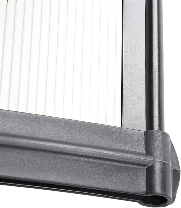 Homewell Vordach für Haustür 100 x 100cm Braun, Modern Überdachung Haustür aus PC-Hohlplatte, PP-Kun