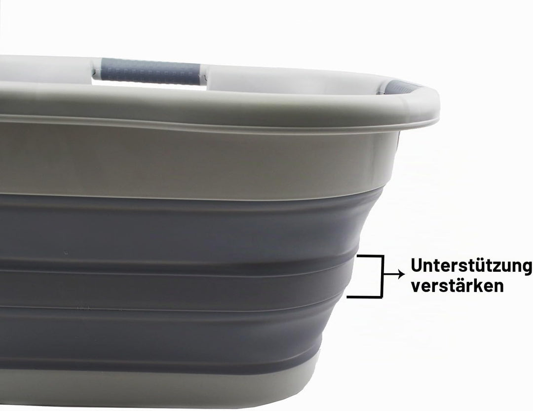 SAMMART Wäschekorb, faltbar, Kunststoff, 30 l, faltbar, Pop-Up-Aufbewahrungsbehälter/Organizer – tra