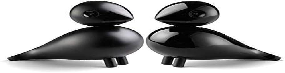 Kay Bojesen Unzertrennliche 1 Paar Figuren 9 cm Singvögel, schwarz Scharz, Scharz