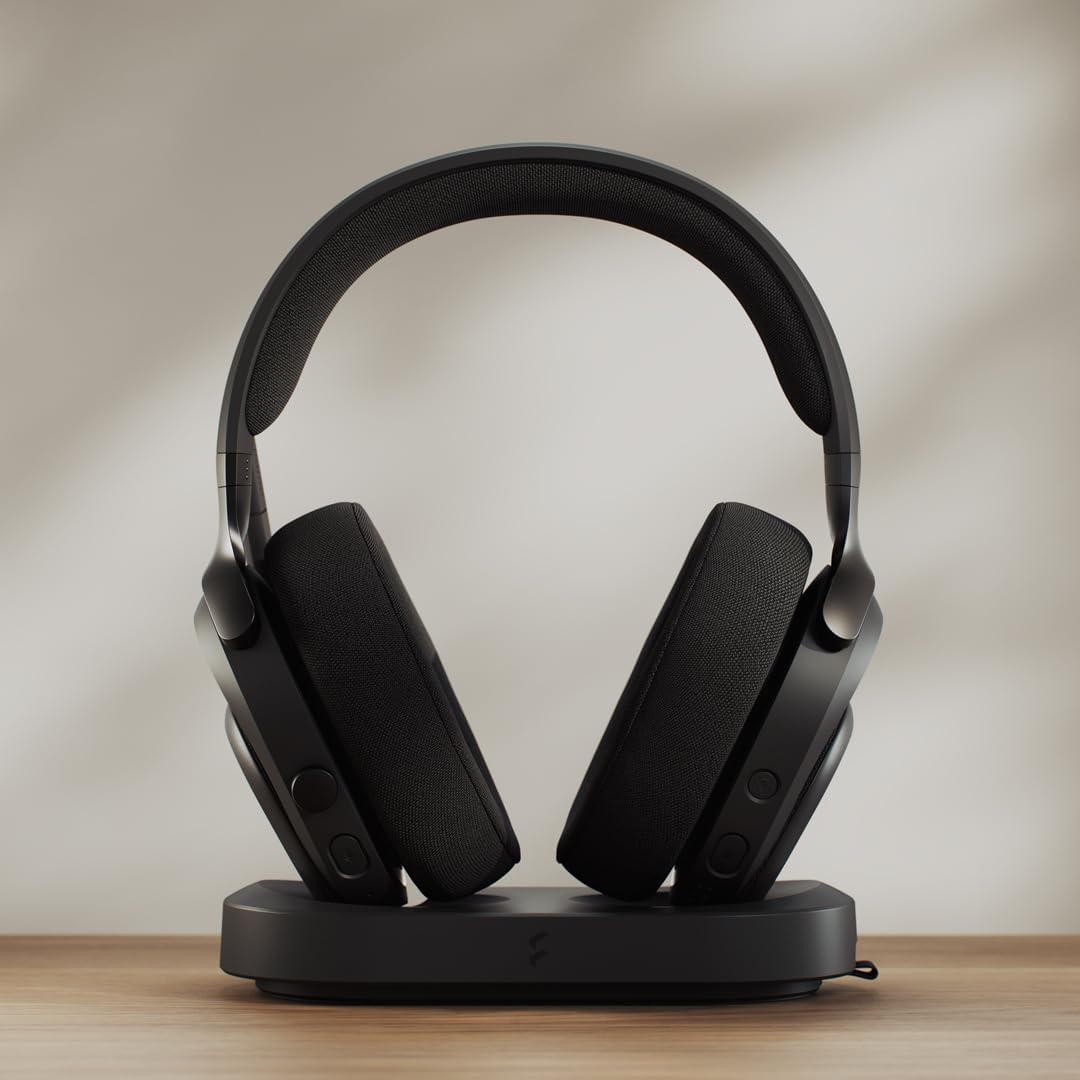 Fractal Design Scape Dark - Wireless PC Gaming Headset - Abnehmbares Mikrofon mit Geräuschfilter – B