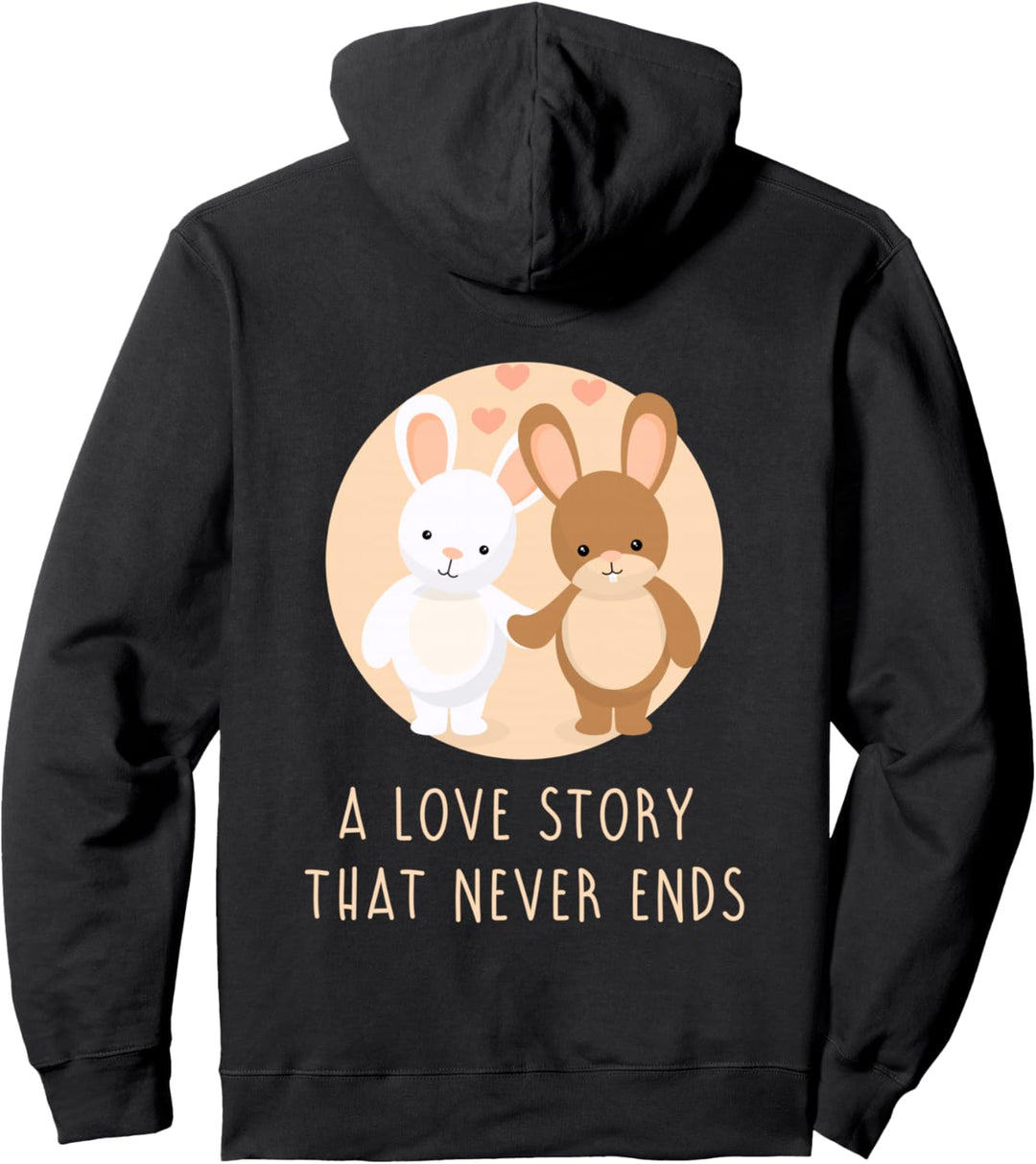 Verliebtes Paar Liebespaar Hasen Sprüche Partner Look Outfit Pullover Hoodie