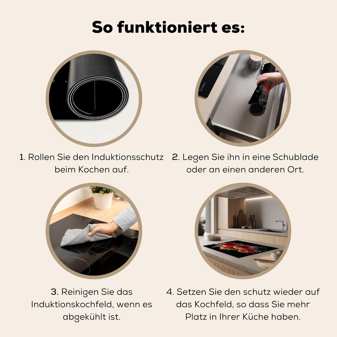KitchenYeah© Herdabdeckplatte Einteilig Abdeckplatten Cerankochfeld Abdeckung Ceranfeld Herdplattena