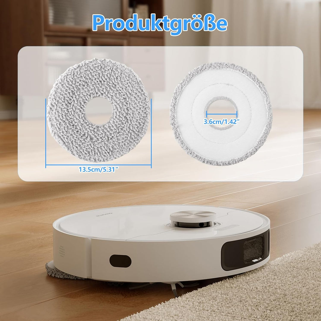 12 Stück Wischpads für Ecovacs Deebot T50 Pro Omni/T50 Omni/T50 Max | Mikrofaser Nasses Zubehör Wisc