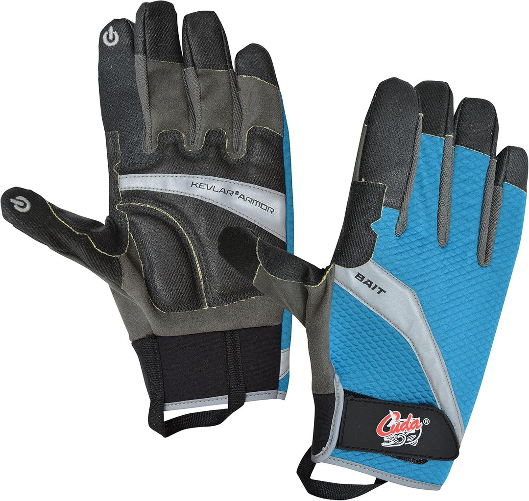 Cuda Fischerhandschuhe Bait M blau/schwarz, M blau/schwarz