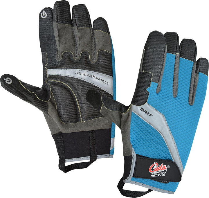 Cuda Fischerhandschuhe Bait M blau/schwarz, M blau/schwarz