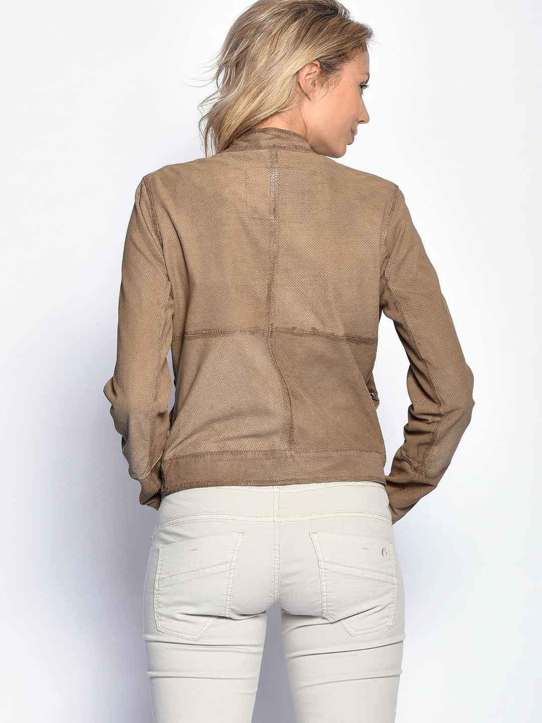 Maze Damen Lederjacke Clermont XL beige, XL beige